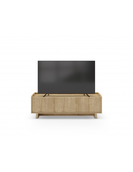 Móvel TV moderno DAIRA 3 portas 140 x 45, melamina carvalho