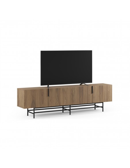 Móvel TV minimalista 200 x 40 ELDIA, 4 portas, cor carvalho