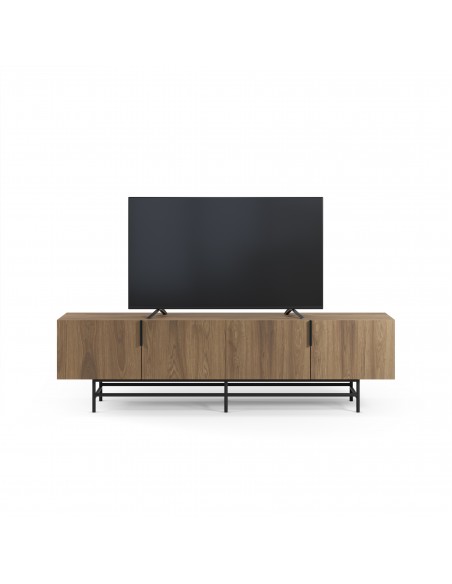 Móvel TV minimalista 200 x 55cm, ELDIA, 4 portas, cor carvalho