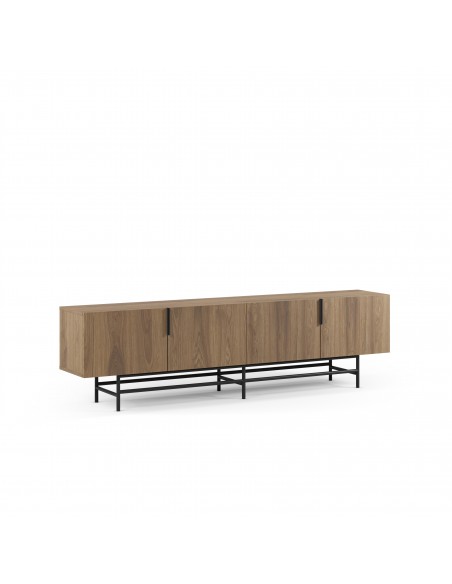 Móvel TV minimalista 200 x 40 ELDIA, 4 portas, cor carvalho