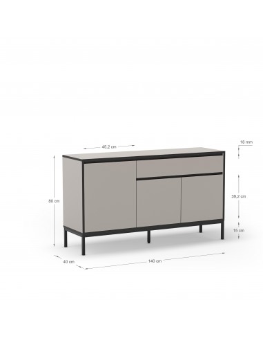 Aparador moderno LORENZA 140 x 80, melamina...