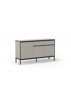 Aparador moderno LORENZA 140 x 80, melamina crema y...