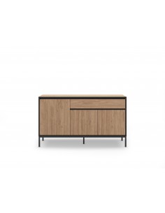 Aparador moderno LORENZA 140 x 80, melamina roble y... 2