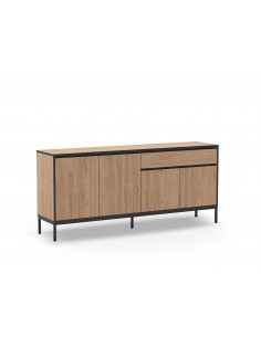 Aparador moderno LORENZA 180 x 80, melamina roble y...