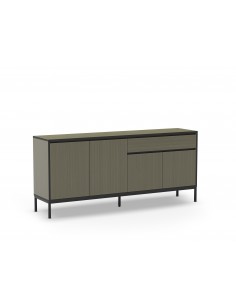 Aparador moderno LORENZA 180 x 80, melamina verde y...