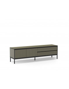 Mueble de TV moderno LORENZA 180 x 55, melamina verde y...