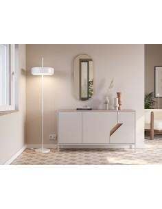 Aparador de diseño LILOU 150, 3 puertas melamina roble y... 2