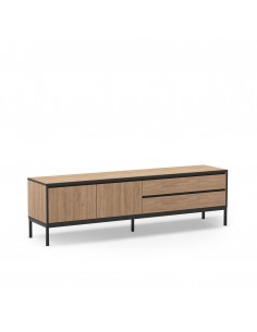 Mueble de TV moderno LORENZA 180 x 55, melamina roble y...