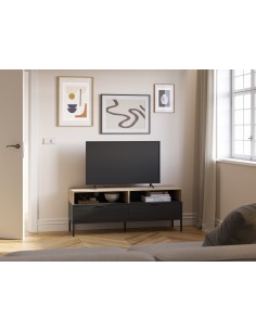 Mueble de TV industrial MARION 140, 2 cajones y 2 huecos,... 2