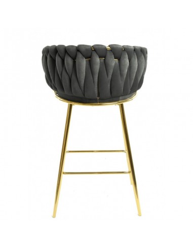 Banqueta GIO 70, metal cromado dourado, estofos...