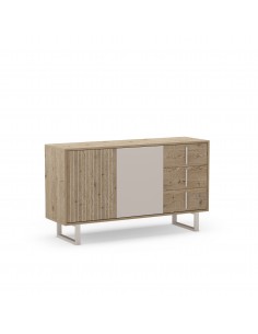 Aparador design MILLAY 140, 2 portas e 3 gavetas, cor...