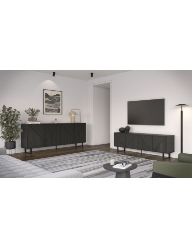 Móvel TV minimalista PETA 160 x 55, cor preto e...
