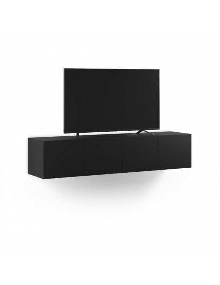 Mueble minimalista de TV suspendido a pared DAROCA 180 negro