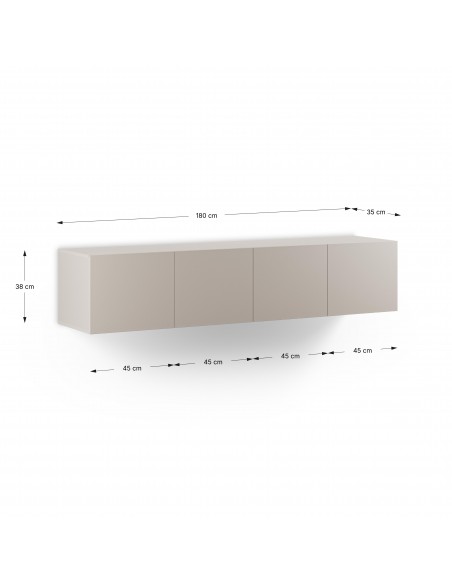 Móvel de TV minimalista de parede DAROCA 180 creme