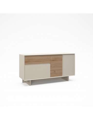 Aparador design CARPI 146, 3 portas e 1 gaveta, cor vison e carvalho