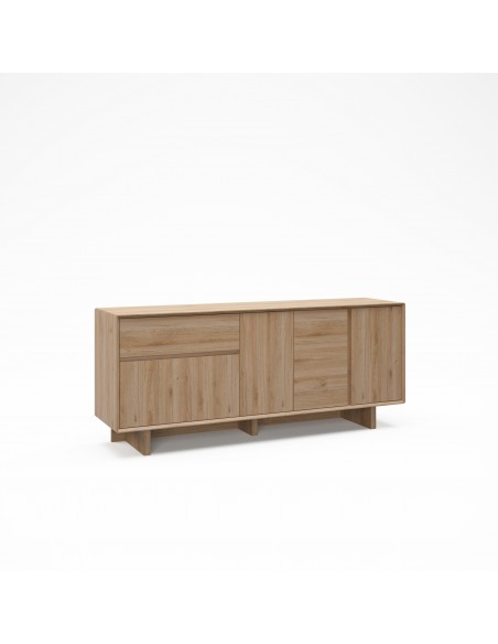 Aparador de diseño CARPI 180, 4 puertas y 1 cajón, color roble