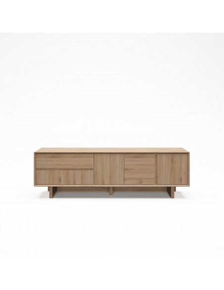 Móvel de TV design CARPI 180, 3 portas e 2 gavetas, cor Carvalho