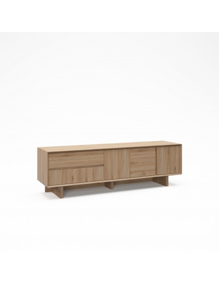 Móvel de TV design CARPI 180, 3 portas e 2 gavetas, cor Carvalho