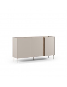 Aparador de design LUCILE 150, cor creme e carvalho