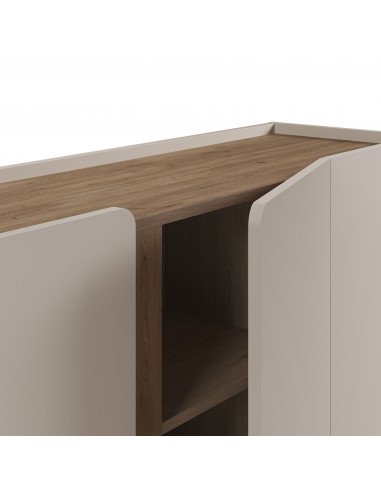 Aparador design LUCILE 180 cor creme e carvalho