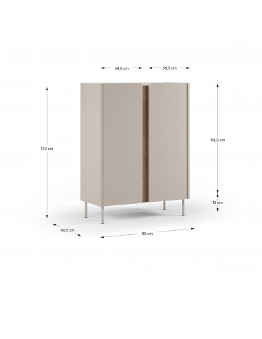 Aparador cubo alto de design LUCILE 90 em cor...