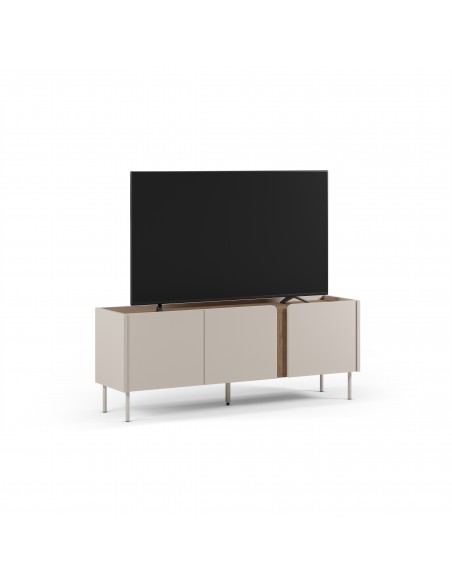 Mueble de TV de diseño LUCILE 140 color crema y roble