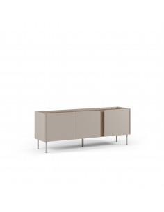 Mueble de TV de diseño LUCILE 140 color crema y roble
