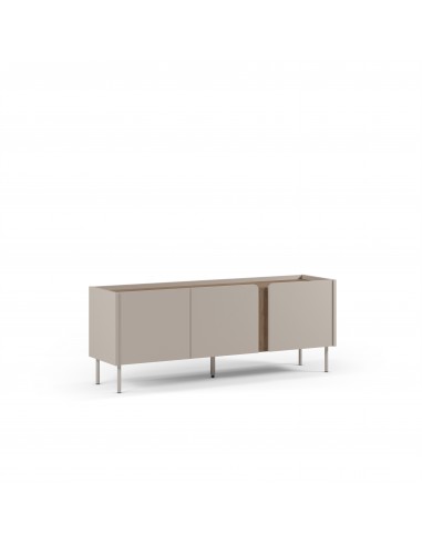 Móvel de TV design LUCILE 140 em cor creme e carvalho