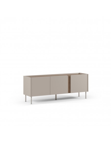 Mueble de TV de diseño LUCILE 140 color crema y roble