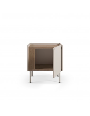 Mesa de cabeceira design LUCILE 45 em cor creme...