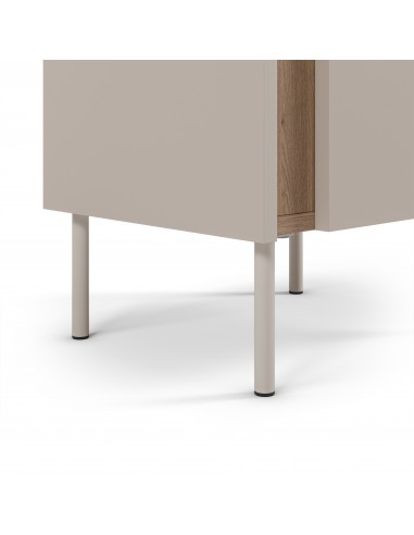 Mesa de cabeceira design LUCILE 45 em cor creme...