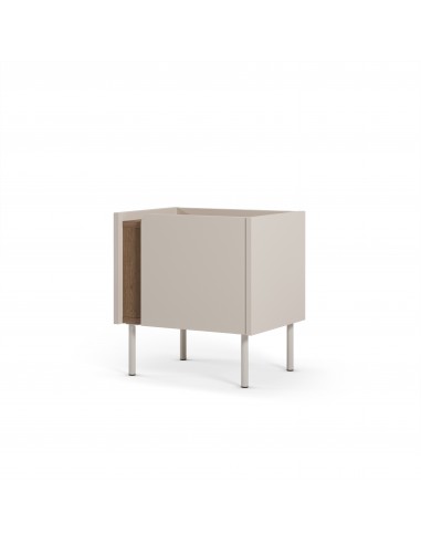 Mesa de cabeceira design LUCILE 45 em cor creme...