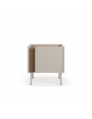 Mesa de cabeceira design LUCILE 45 em cor creme...