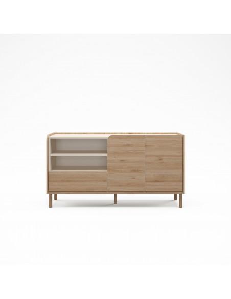 Aparador de design MONZA 141 em carvalho e cor vison