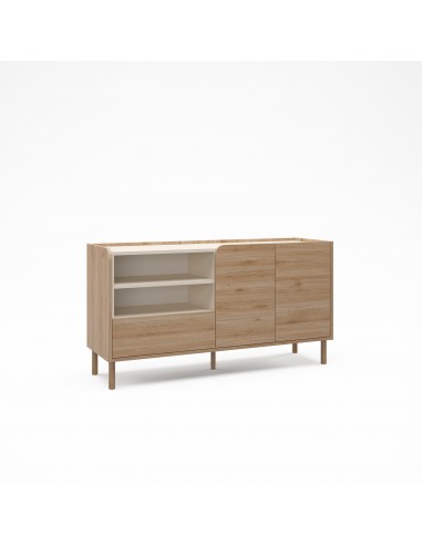 Aparador de design MONZA 141 em carvalho e cor vison
