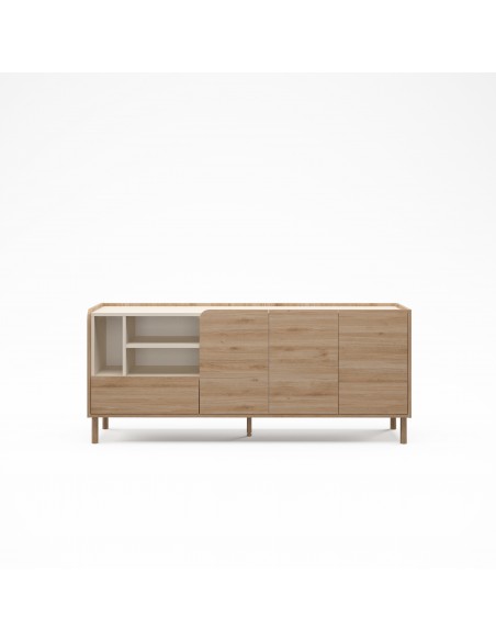 Aparador de design MONZA 180 em cor carvalho e vison