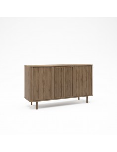 Aparador de design SALMA 138 x 40, 3 portas na cor carvalho