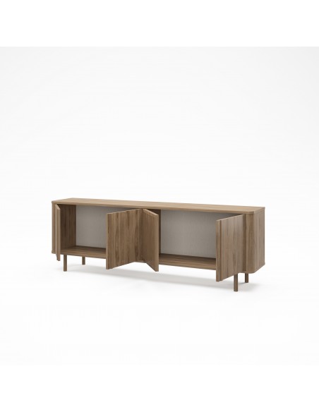 Mueble TV de diseño SALMA 180 x 40, 4 puertas en color roble