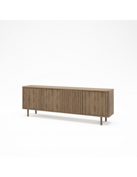 Móvel TV de design SALMA 180 x 40, 4 portas em cor carvalho