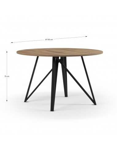 Mesa de jantar redonda SALMA 130 em cor...
