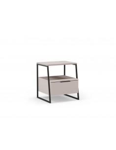 Mesa de cabeceira VELIA 45 X 50, cor creme e base em...