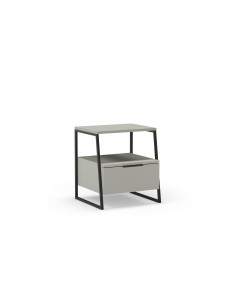 Mesa de cabeceira VELIA 45 X 50, cor verde e base em...