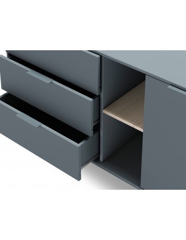 Aparador de design nórdico PISCO 165, pinho...