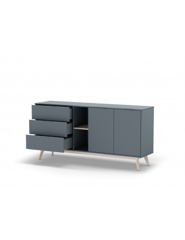 Aparador de design nórdico PISCO 165, pinho...