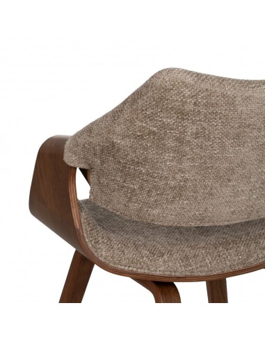 Silla con brazos de diseño nórdico, madera...