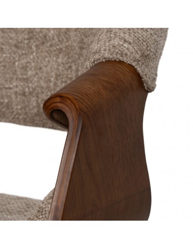 Silla con brazos de diseño nórdico, madera...
