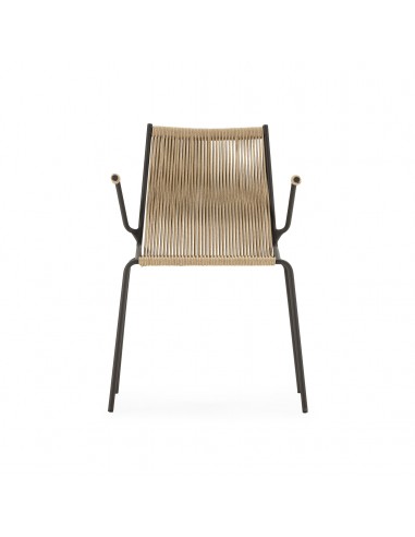 Silla de exterior EMILY con brazos en cuerda...
