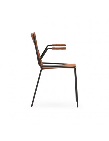 Silla de exterior EMILY con brazos en cuerda...