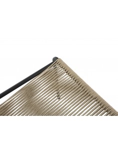 Silla de exterior EMILY en cuerda beige y base de metal... 2