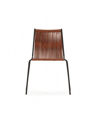 Silla de exterior EMILY en cuerda terracota y...